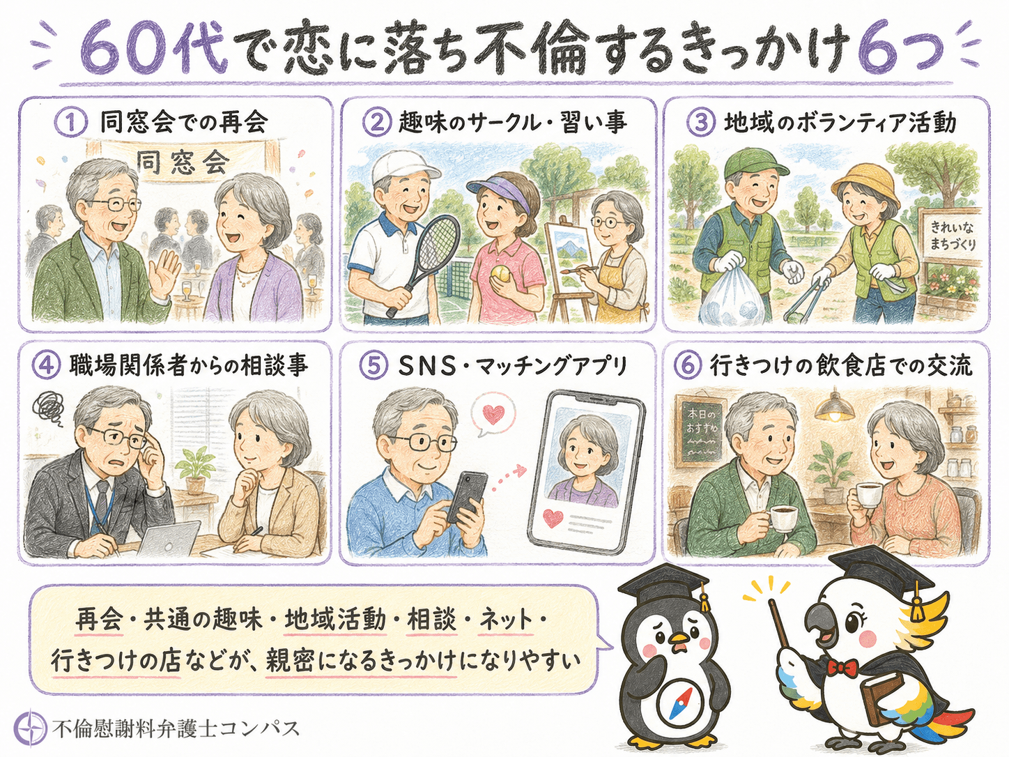 ２章　６０代で恋に落ち不倫するきっかけ６つ